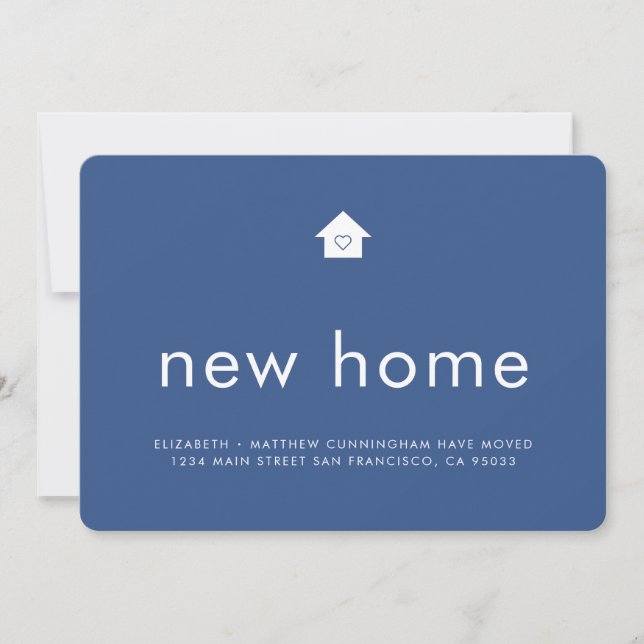 Modern hell Minimalistisch Neue Zuhause Ankündigung (Vorderseite)
