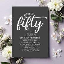 Modern Hello 50. Geburtstag