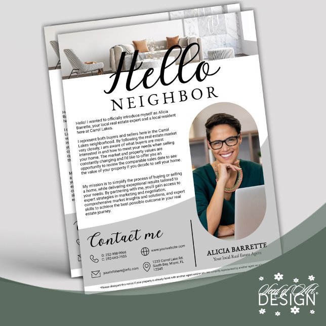Modern Hello Neighbour Real Anwesen Agent Advert Flyer (Von Creator hochgeladen)