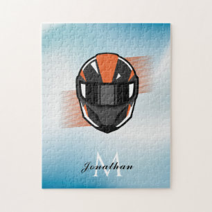 Modern Helmet Racing Motorcross Individuelle Name  Puzzle