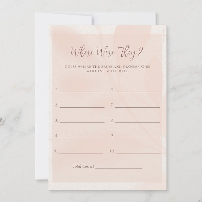 Modern Herbst Rosa Bläserduschkarte Einladung (Vorderseite)