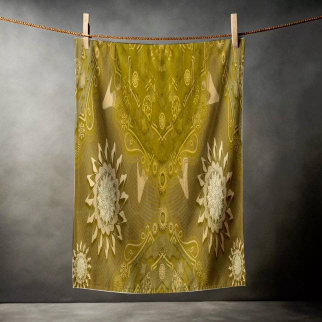 Modern-Hexa-Goldmedaille Strandtuch (Von Creator hochgeladen)