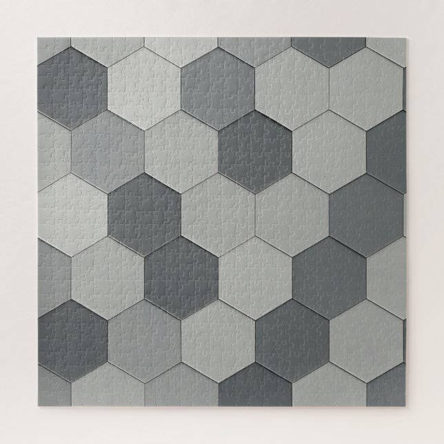 Modern Hexagon Tile Geometric Pattern Puzzle (Vertikal)