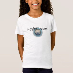 Modern Higgins Beach Sand Dollar Coastal Blue T-Shirt