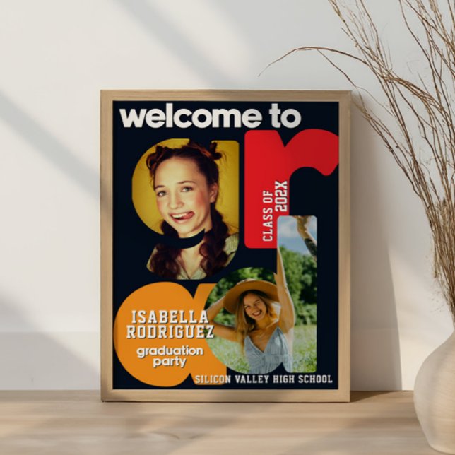 Modern High School Graduation Welcome  Poster (Von Creator hochgeladen)