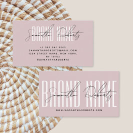 Modern hinzufügen Marke elegant pink Visitenkarte