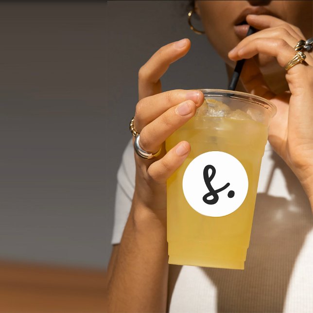 Modern hinzufügen Produktname hinzufügen Runder Aufkleber (Von Creator hochgeladen)