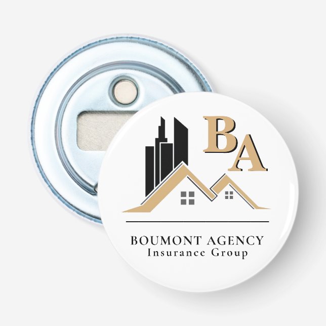 Modern hinzufügen Sie Ihr eigenes Logo Beruflich B Flaschenöffner (Vorderseite)