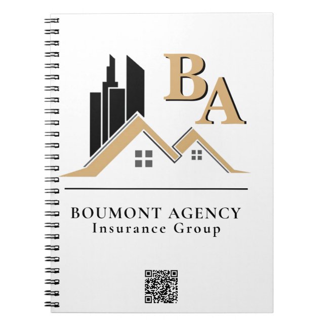 Modern hinzufügen Sie Ihr eigenes Logo Beruflich B Notizblock (Vorderseite)