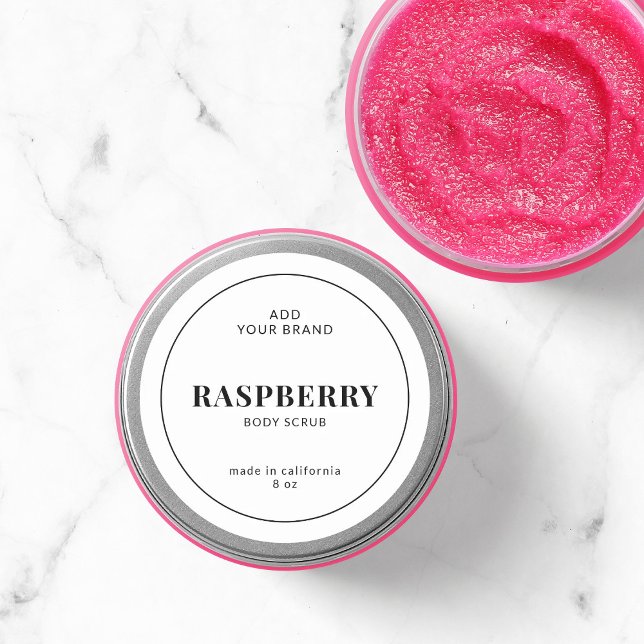 Modern hinzufügen Sie Ihr Markenzeichen Black Bord Runder Aufkleber (Von Creator hochgeladen)