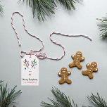 Modern Holiday Whimsical Reindeer Christmas Geschenkanhänger<br><div class="desc">Das Geschenk des Schenkens wird in dieser Urlaubssaison mit diesen einzigartigen und modernen Weihnachtsgeschenktafeln leicht gemacht. Das Design ist mit einem festlichen Rentier mit hängenden Bauern und "Frohe Weihnachten"-Schriftzeichen ausgestattet. Fügen Sie diese Geschenketiketten einfach mit Ihrer benutzerdefinierten Formulierung hinzu, indem Sie den Abschnitt "Diese Designvorlage bearbeiten" verwenden, oder klicken Sie...</div>