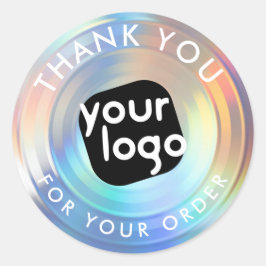 Modern Holographic Vielen Dank für Ihre Bestellung Runder Aufkleber