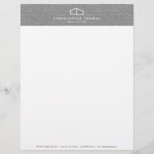Modern Home Logo Immobilien, Immobilienmakler Grau Briefbogen