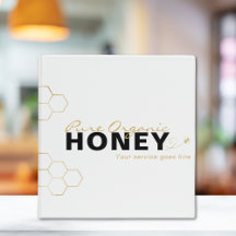 Modern Honey Bees Gold Honeycomb Black