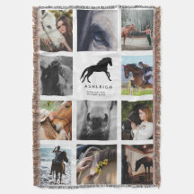 Modern Horse Foto Collage Reittiere Keepake