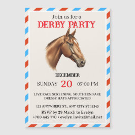 Modern Horse Racing Event Invitation Magnetkarte