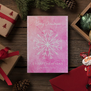 Modern Hot Pink Frohe Weihnachten Neues Jahr Schne