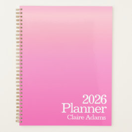 Modern Hot Pink Ombre Planner Planer