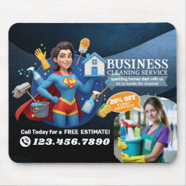 Modern House Cleaning Maid Service Housekeeping Mousepad