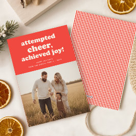 Modern Humor Funny Family Kid Photo Christmas Feiertagskarte