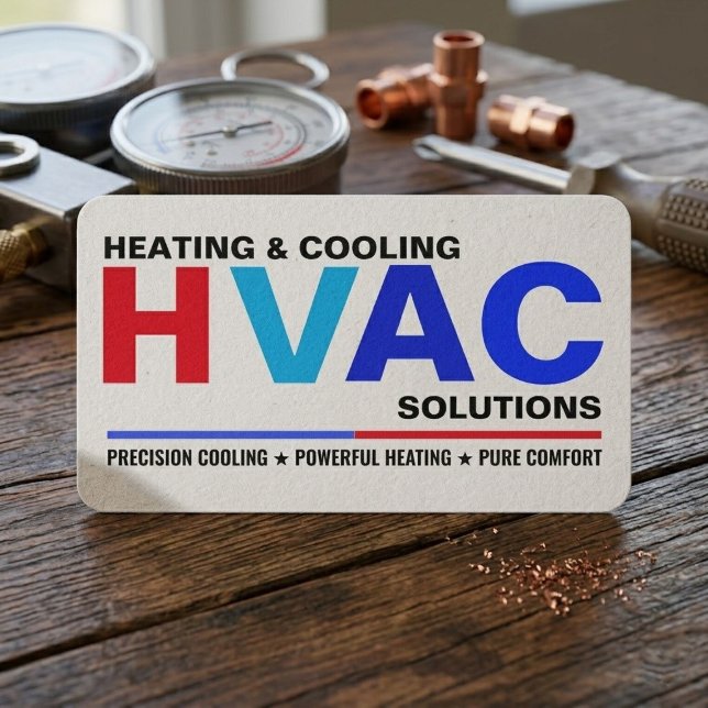 Modern HVAC Services Business Cards Visitenkarte (hvac business card)