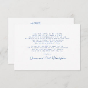 Modern Hydrangea Dusty Blue Wedding Vielen Dank Dankeskarte