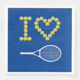 Modern I Liebe Tennis Court Blue Serviette
