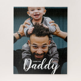 Modern I Liebe You Daddy Script Custom Foto Puzzle