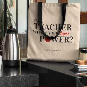 Modern 'Ich bin Lehrer'   Lehrer Dankeschön Gesche Tragetasche