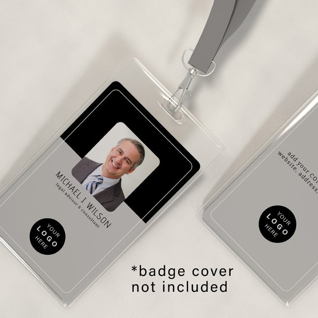 Modern ID Card Business Company Logo QR Mitarbeite Ausweis (Von Creator hochgeladen)