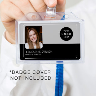 Modern ID Card Company Logo Foto QR Mitarbeiter Ausweis