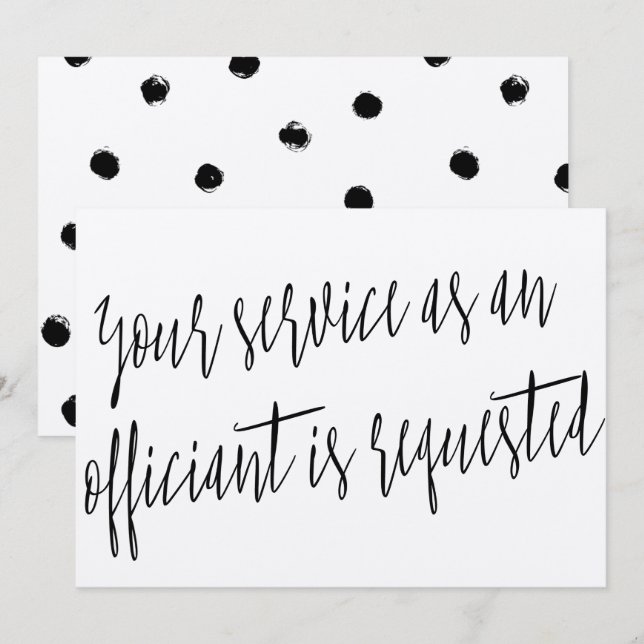 Modern "Ihr Service als Beamter ist gefragt" Einladung (Vorne/Hinten)