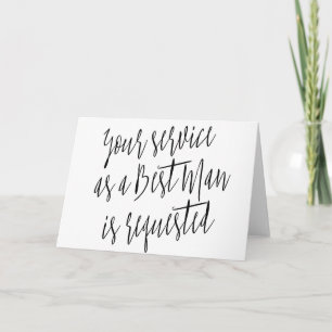 Modern "Ihr Service als Trauzeuge ist gefragt" Einladung