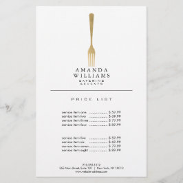 Modern Imitate Gold GFork Catering Logo II