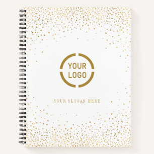 Modern Imitate Gold Glitzer Firmenlogo Notizbuch