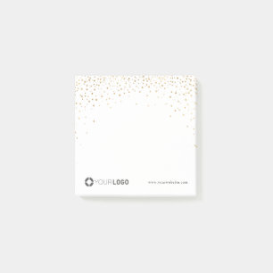 Modern Imitate Gold Glitzer Firmenlogo Post-it Klebezettel