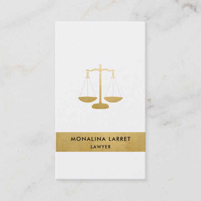 Modern Imitats Gold Foil Lawyer Scanner Symbol  Visitenkarte (Vorderseite)