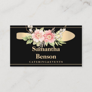 Modern Imitats Gold Foil Spoon Catering Logo Schwa Visitenkarte