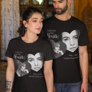 Modern Immer in unseren Herzen Foto-Gedenkstätte T-Shirt