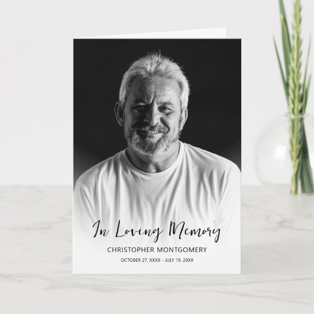 Modern in der Liebe Erinnerung Foto gefaltet gefal Programm (Vorderseite)