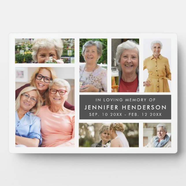 Modern in der Liebe Erinnerungsfotografie Collage Fotoplatte (Vorderseite)