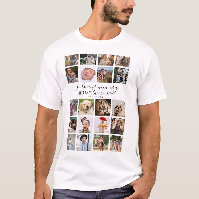 Modern in der Liebe Erinnerungsfotografie Collage T-Shirt (Vorderseite)
