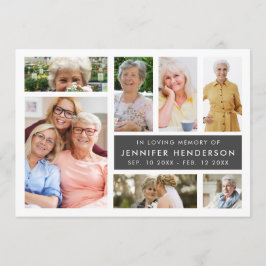 Modern in Love Memory Foto Collage Beerdigung Programm
