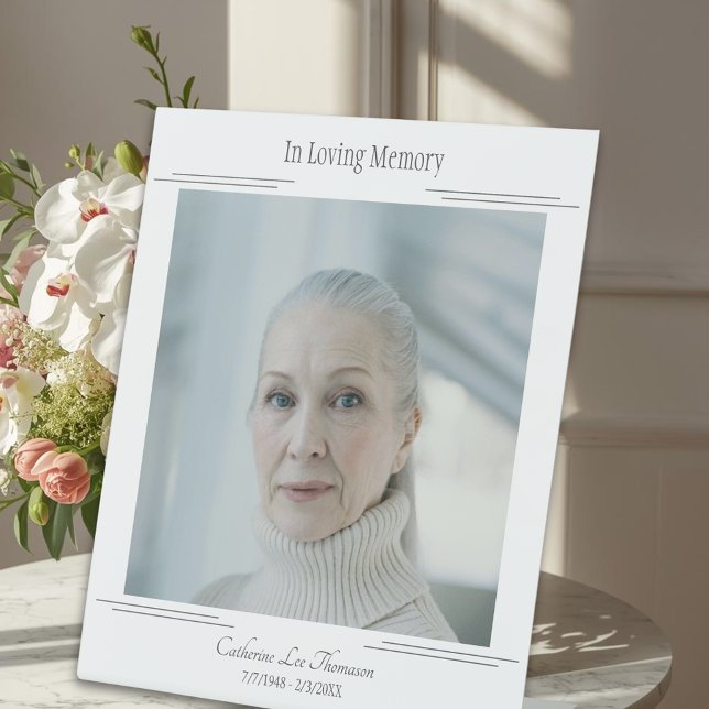 Modern In Loving Memory Funeral Pedestal Sign Sockelschild (Modern In Loving Memory Funeral Pedestal Sign
)