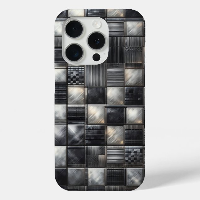 Modern Industrial Metal Mosaic Phone Case - Mixed  (Rückseite)