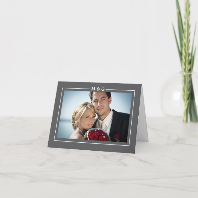 Modern Initials Dankeschön Card Dankeskarte (Vorderseite)