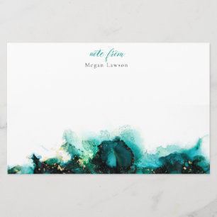 Modern Ink Green - Ein Hinweis von Design Briefpapier