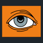 Modern Insomniac Eye Pop Art Poster<br><div class="desc">Mit diesem zeitgenössischen,  müden Blickposter,  das ein auffallendes minimalistisches Design mit einem lebhaften orangefarbenen Hintergrund bietet,  machen Sie eine kühne Aussage. Ideal für Selbstgefälligkeit,  Nachtschwärmer oder Liebhaber moderner Pop-Kunst,  erfasst dieses Stück das Wesen von Ermüdung und Wakefulness auf visuell überzeugende Weise. Ideal für Zimmer,  Büros oder kreative Räume.</div>