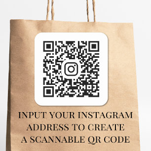 Modern Instagram QR Code Quadratischer Aufkleber