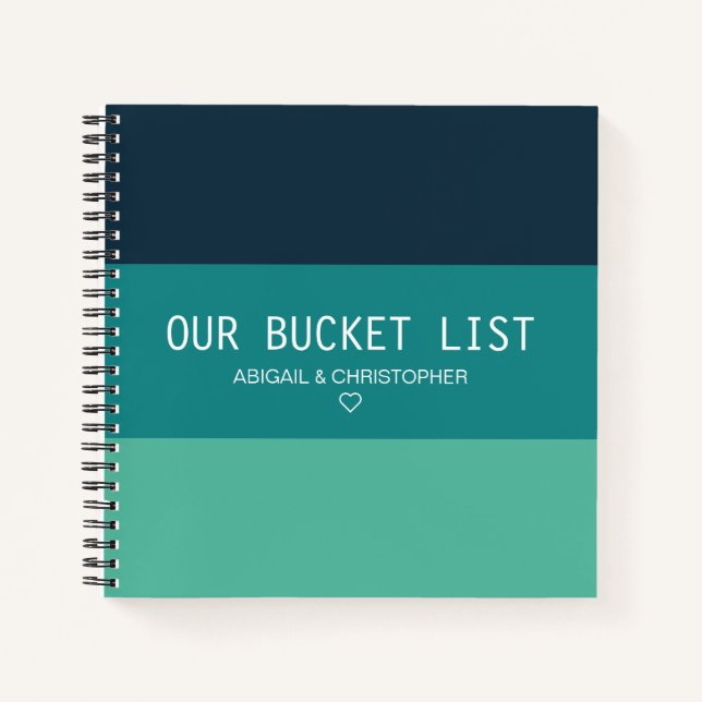 Modern ist unser "Bucket List Couple Keepake Journ Notizbuch (Vorderseite)